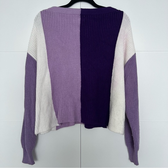 Jun & Ivy Purple Colorblock Sweater - Picture 2 of 3